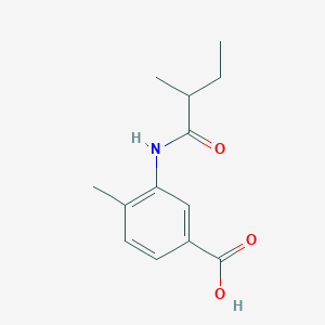 molecular formula C13H17NO3 B5256325 4-methyl-3-[(2-methylbutanoyl)amino]benzoic acid 