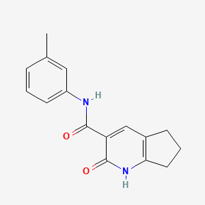 molecular formula C16H16N2O2 B5256332 N-(3-methylphenyl)-2-oxo-2,5,6,7-tetrahydro-1H-cyclopenta[b]pyridine-3-carboxamide 