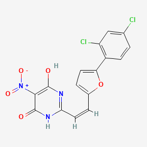 2-{2-[5-(2,4-dichlorophenyl)-2-furyl]vinyl}-6-hydroxy-5-nitro-4(3H)-pyrimidinone