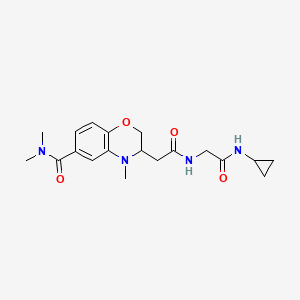 3-(2-{[2-(cyclopropylamino)-2-oxoethyl]amino}-2-oxoethyl)-N,N,4-trimethyl-3,4-dihydro-2H-1,4-benzoxazine-6-carboxamide