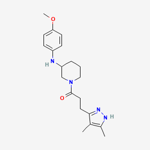 1-[3-(4,5-dimethyl-1H-pyrazol-3-yl)propanoyl]-N-(4-methoxyphenyl)-3-piperidinamine