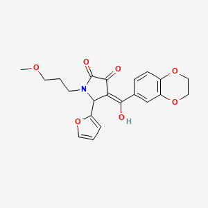 4-(2,3-dihydro-1,4-benzodioxin-6-ylcarbonyl)-5-(2-furyl)-3-hydroxy-1-(3-methoxypropyl)-1,5-dihydro-2H-pyrrol-2-one