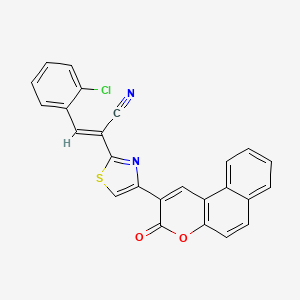 molecular formula C25H13ClN2O2S B5256362 3-(2-chlorophenyl)-2-[4-(3-oxo-3H-benzo[f]chromen-2-yl)-1,3-thiazol-2-yl]acrylonitrile 