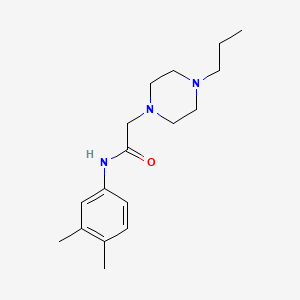 N-(3,4-dimethylphenyl)-2-(4-propylpiperazin-1-yl)acetamide