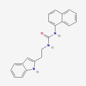 molecular formula C21H19N3O B5256390 1-[2-(1H-indol-2-yl)ethyl]-3-naphthalen-1-ylurea 