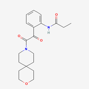 N-{2-[2-(3-oxa-9-azaspiro[5.5]undec-9-yl)-2-oxoacetyl]phenyl}propanamide