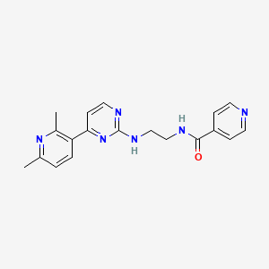 molecular formula C19H20N6O B5256453 N-(2-{[4-(2,6-dimethylpyridin-3-yl)pyrimidin-2-yl]amino}ethyl)isonicotinamide 