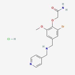 2-[2-Bromo-6-methoxy-4-[(pyridin-4-ylmethylamino)methyl]phenoxy]acetamide;hydrochloride