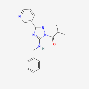 2-methyl-1-{5-[(4-methylbenzyl)amino]-3-(pyridin-3-yl)-1H-1,2,4-triazol-1-yl}propan-1-one