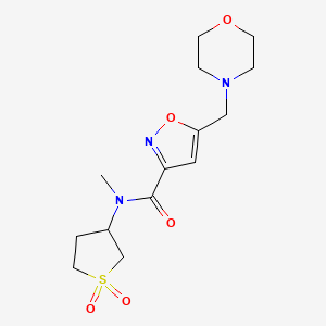 N-(1,1-dioxidotetrahydro-3-thienyl)-N-methyl-5-(morpholin-4-ylmethyl)isoxazole-3-carboxamide