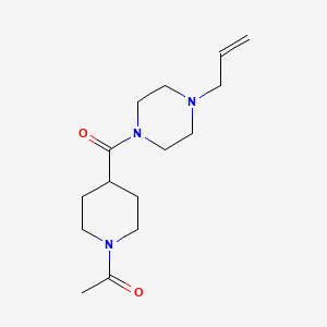 molecular formula C15H25N3O2 B5256519 1-[(1-acetyl-4-piperidinyl)carbonyl]-4-allylpiperazine 