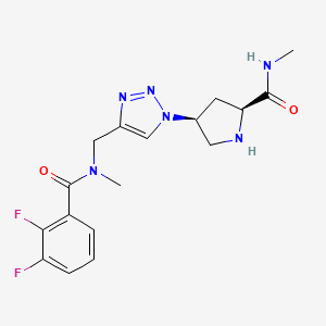 (4S)-4-(4-{[(2,3-difluorobenzoyl)(methyl)amino]methyl}-1H-1,2,3-triazol-1-yl)-N-methyl-L-prolinamide hydrochloride