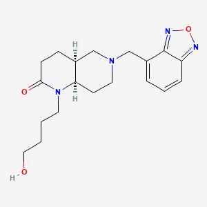 molecular formula C19H26N4O3 B5256562 (4aS*,8aR*)-6-(2,1,3-benzoxadiazol-4-ylmethyl)-1-(4-hydroxybutyl)octahydro-1,6-naphthyridin-2(1H)-one 