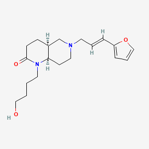 molecular formula C19H28N2O3 B5256570 (4aS*,8aR*)-6-[(2E)-3-(2-furyl)prop-2-en-1-yl]-1-(4-hydroxybutyl)octahydro-1,6-naphthyridin-2(1H)-one 