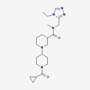 1'-(cyclopropylcarbonyl)-N-[(4-ethyl-4H-1,2,4-triazol-3-yl)methyl]-N-methyl-1,4'-bipiperidine-3-carboxamide