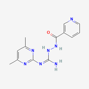 N-(4,6-dimethyl-2-pyrimidinyl)-2-(3-pyridinylcarbonyl)hydrazinecarboximidamide