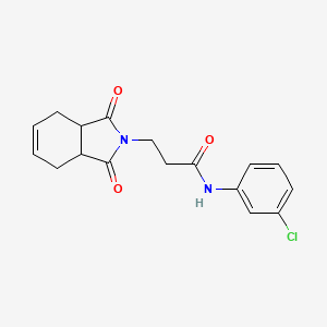 N-(3-chlorophenyl)-3-(1,3-dioxo-3a,4,7,7a-tetrahydroisoindol-2-yl)propanamide