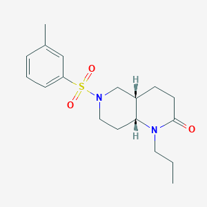 molecular formula C18H26N2O3S B5256630 (4aS*,8aR*)-6-[(3-methylphenyl)sulfonyl]-1-propyloctahydro-1,6-naphthyridin-2(1H)-one 