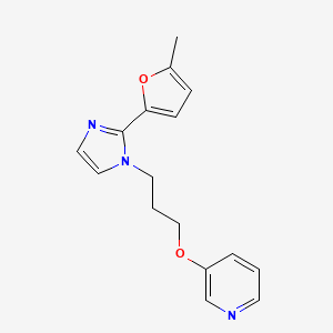 molecular formula C16H17N3O2 B5256647 3-{3-[2-(5-methyl-2-furyl)-1H-imidazol-1-yl]propoxy}pyridine 