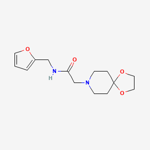 2-(1,4-dioxa-8-azaspiro[4.5]dec-8-yl)-N-(2-furylmethyl)acetamide