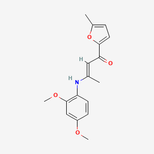 (E)-3-(2,4-dimethoxyanilino)-1-(5-methylfuran-2-yl)but-2-en-1-one