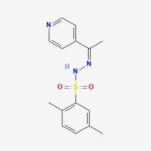 molecular formula C15H17N3O2S B5256669 2,5-dimethyl-N'-[1-(4-pyridinyl)ethylidene]benzenesulfonohydrazide 