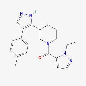 1-[(1-ethyl-1H-pyrazol-5-yl)carbonyl]-3-[4-(4-methylphenyl)-1H-pyrazol-5-yl]piperidine