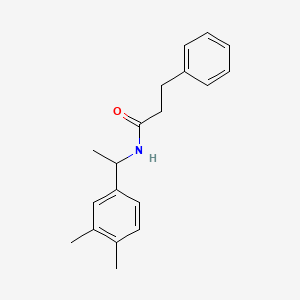 molecular formula C19H23NO B5256736 N-[1-(3,4-dimethylphenyl)ethyl]-3-phenylpropanamide 