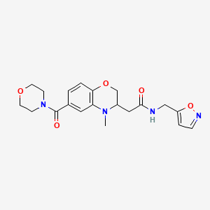 N-(isoxazol-5-ylmethyl)-2-[4-methyl-6-(morpholin-4-ylcarbonyl)-3,4-dihydro-2H-1,4-benzoxazin-3-yl]acetamide