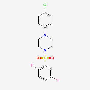 1-(4-CHLOROPHENYL)-4-(2,5-DIFLUOROBENZENESULFONYL)PIPERAZINE