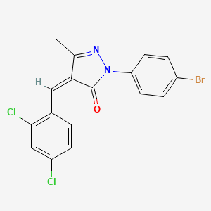 2-(4-bromophenyl)-4-(2,4-dichlorobenzylidene)-5-methyl-2,4-dihydro-3H-pyrazol-3-one