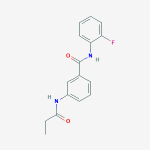 N-(2-fluorophenyl)-3-(propanoylamino)benzamide