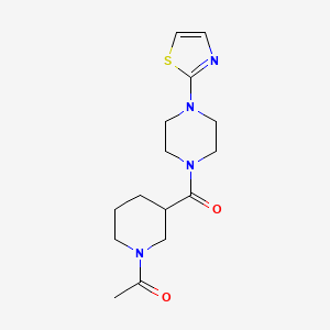 1-[(1-acetyl-3-piperidinyl)carbonyl]-4-(1,3-thiazol-2-yl)piperazine