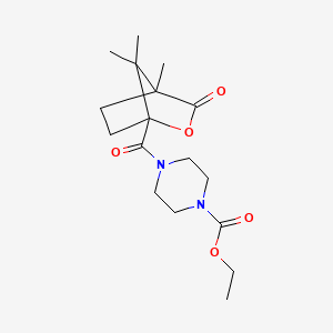 Ethyl 4-[(4,7,7-trimethyl-3-oxo-2-oxabicyclo[2.2.1]hept-1-yl)carbonyl]piperazine-1-carboxylate