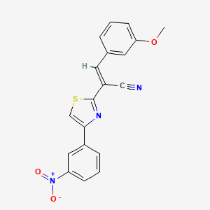 3-(3-methoxyphenyl)-2-[4-(3-nitrophenyl)-1,3-thiazol-2-yl]acrylonitrile