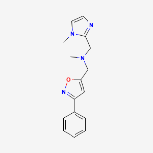 N-methyl-1-(1-methyl-1H-imidazol-2-yl)-N-[(3-phenyl-5-isoxazolyl)methyl]methanamine