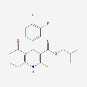 isobutyl 4-(3,4-difluorophenyl)-2-methyl-5-oxo-1,4,5,6,7,8-hexahydro-3-quinolinecarboxylate