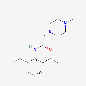 molecular formula C18H29N3O B5256938 N-(2,6-diethylphenyl)-2-(4-ethyl-1-piperazinyl)acetamide 