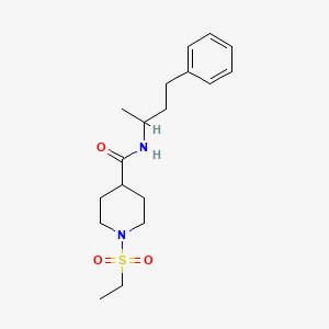 1-(ethylsulfonyl)-N-(4-phenylbutan-2-yl)piperidine-4-carboxamide