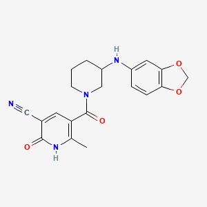 5-{[3-(1,3-benzodioxol-5-ylamino)-1-piperidinyl]carbonyl}-6-methyl-2-oxo-1,2-dihydro-3-pyridinecarbonitrile