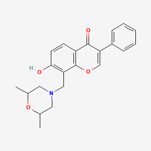 8-[(2,6-dimethyl-4-morpholinyl)methyl]-7-hydroxy-3-phenyl-4H-chromen-4-one