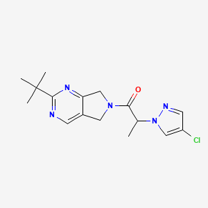 2-tert-butyl-6-[2-(4-chloro-1H-pyrazol-1-yl)propanoyl]-6,7-dihydro-5H-pyrrolo[3,4-d]pyrimidine