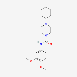 4-cyclohexyl-N-(3,4-dimethoxyphenyl)piperazine-1-carboxamide