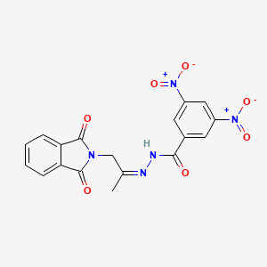 N'-[2-(1,3-dioxo-1,3-dihydro-2H-isoindol-2-yl)-1-methylethylidene]-3,5-dinitrobenzohydrazide