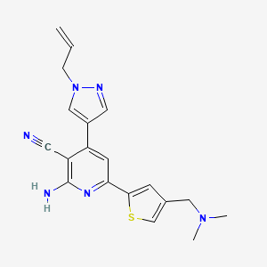 4-(1-allyl-1H-pyrazol-4-yl)-2-amino-6-{4-[(dimethylamino)methyl]-2-thienyl}nicotinonitrile