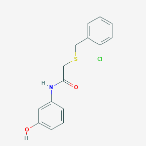 2-[(2-chlorobenzyl)sulfanyl]-N-(3-hydroxyphenyl)acetamide