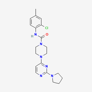 N-(2-chloro-4-methylphenyl)-4-[2-(1-pyrrolidinyl)-4-pyrimidinyl]-1-piperazinecarboxamide