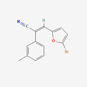 molecular formula C14H10BrNO B5257099 3-(5-bromo-2-furyl)-2-(3-methylphenyl)acrylonitrile 