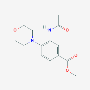 molecular formula C14H18N2O4 B5257143 methyl 3-(acetylamino)-4-morpholin-4-ylbenzoate 