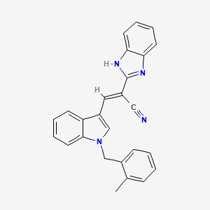 2-(1H-benzimidazol-2-yl)-3-[1-(2-methylbenzyl)-1H-indol-3-yl]acrylonitrile